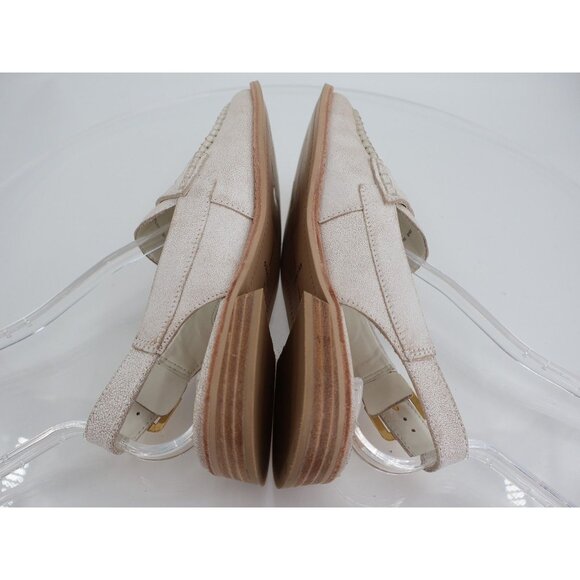 Dolce Vita Hardi Penny Loafer Slingback LowHeel White Crinkled Leather Size 8 - Picture 8 of 12